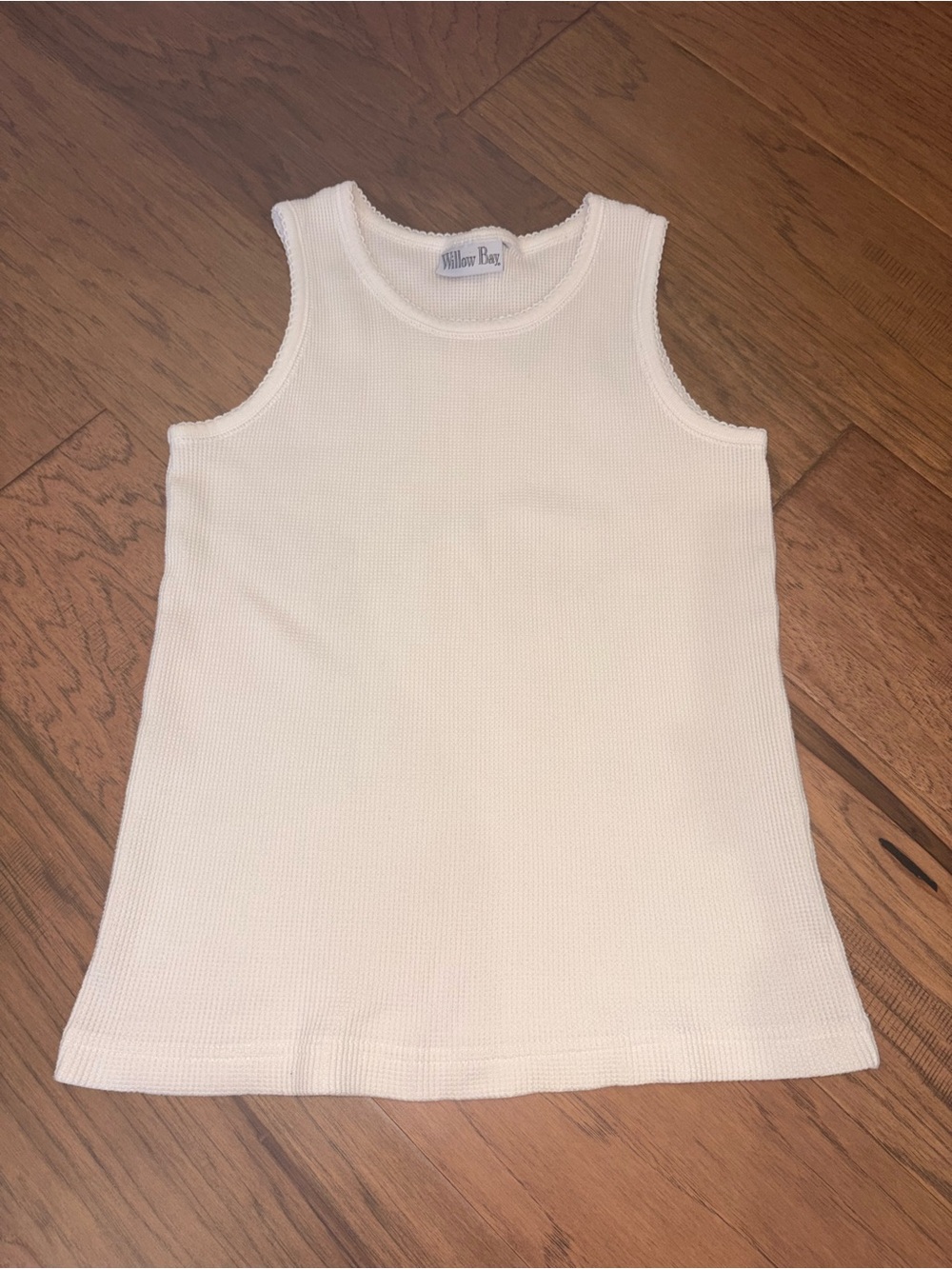 Vintage Cream Thermal Tank | Waffle Knit Minimalist Coastal Summer